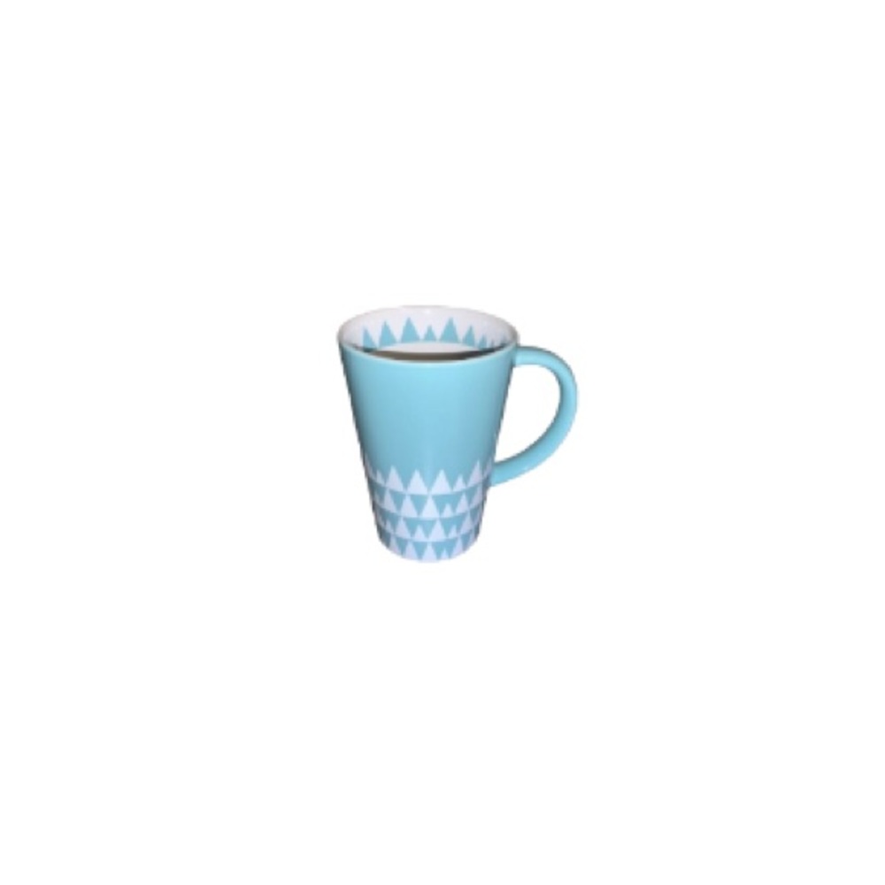 David’s Tea Blue and White Mountain Print Ceramic Mug